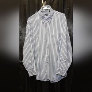 - VanHeusen Studio Long Sleeve Button Up Shirt Men's XL Blue, Gray Vertica…